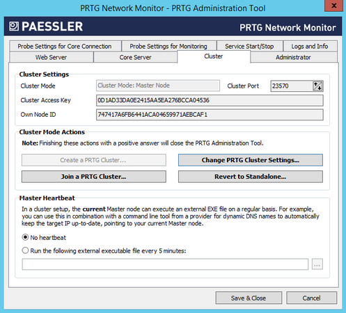 PRTG Administration Tool: Cluster PRTG Administration Tool: Cluster