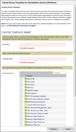 Create Device Template Assistant Create Device Template Assistant