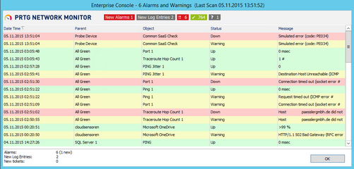Example of the Tray Window Example of the Tray Window