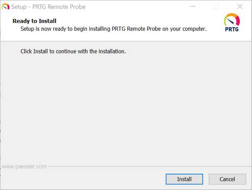 PRTG Remote Probe Setup Ready to Install PRTG Remote Probe Setup Ready to Install